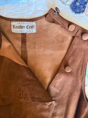 Vtg. Leather Craft English Vest GORGEOUS